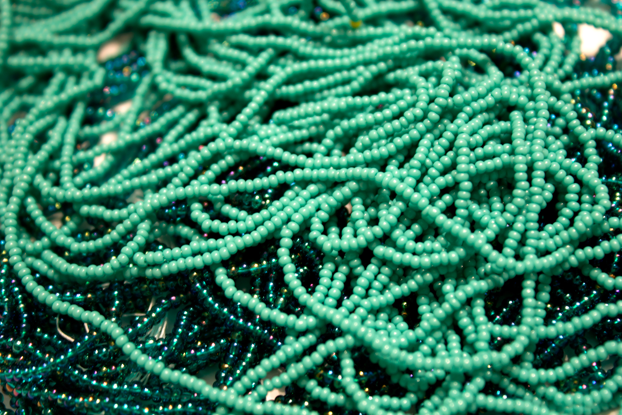 Glass seed beads background